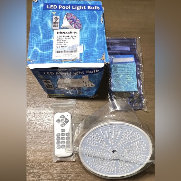 Mopzlink Pool Lights, 12V 40W Color LED Pool Light for Pool with Remote Control - Picture 3 of 7